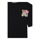 Moschino T-Shirt Girocollo Tinta Unita con Stampa per Bambina HHM060 NERO MOSCHINO 