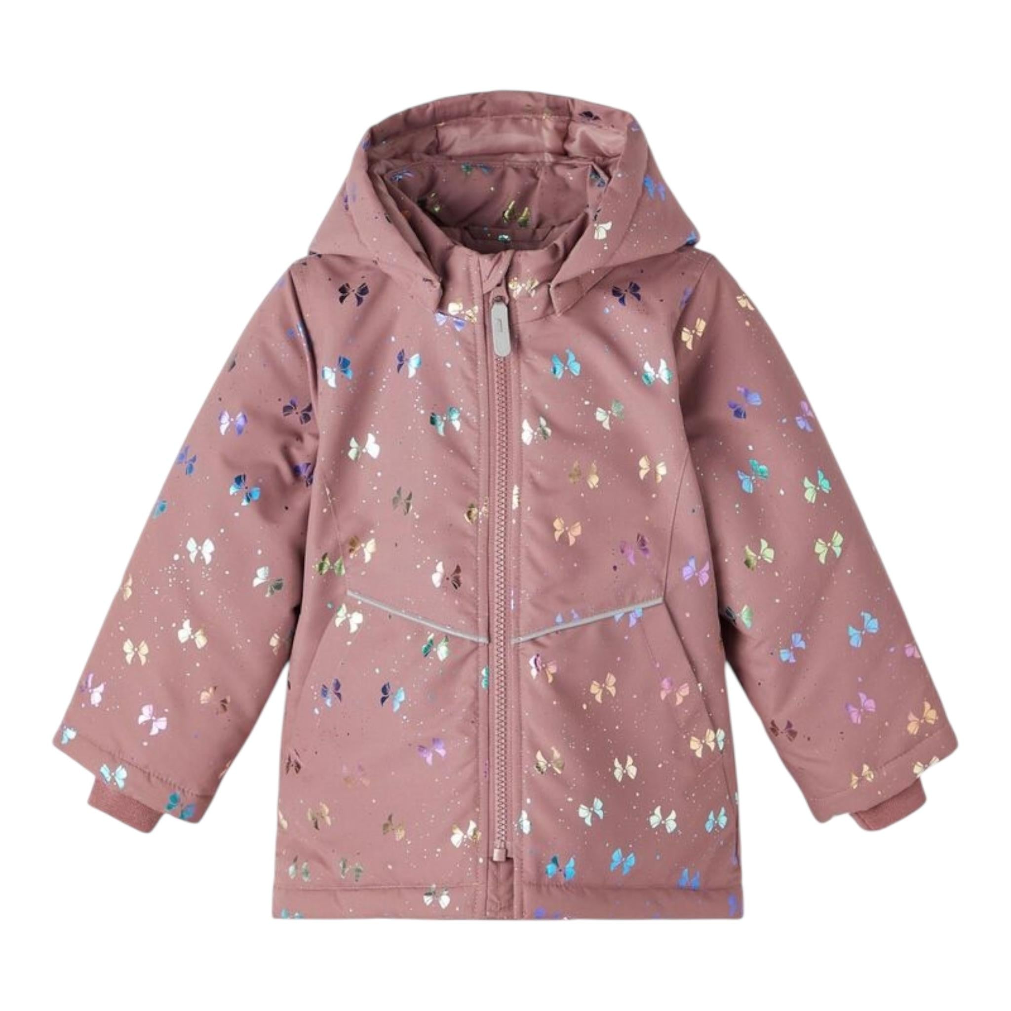 NAME IT giubbino tinta unita con cappuccio e stampa Rosa per Bambina 13218214 ROSA NAME IT 