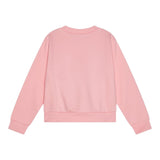 Max Mara Felpa Chiusa Girocollo Tinta Unita con Logo per Bambina MX0037 ROSA MAX MARA 