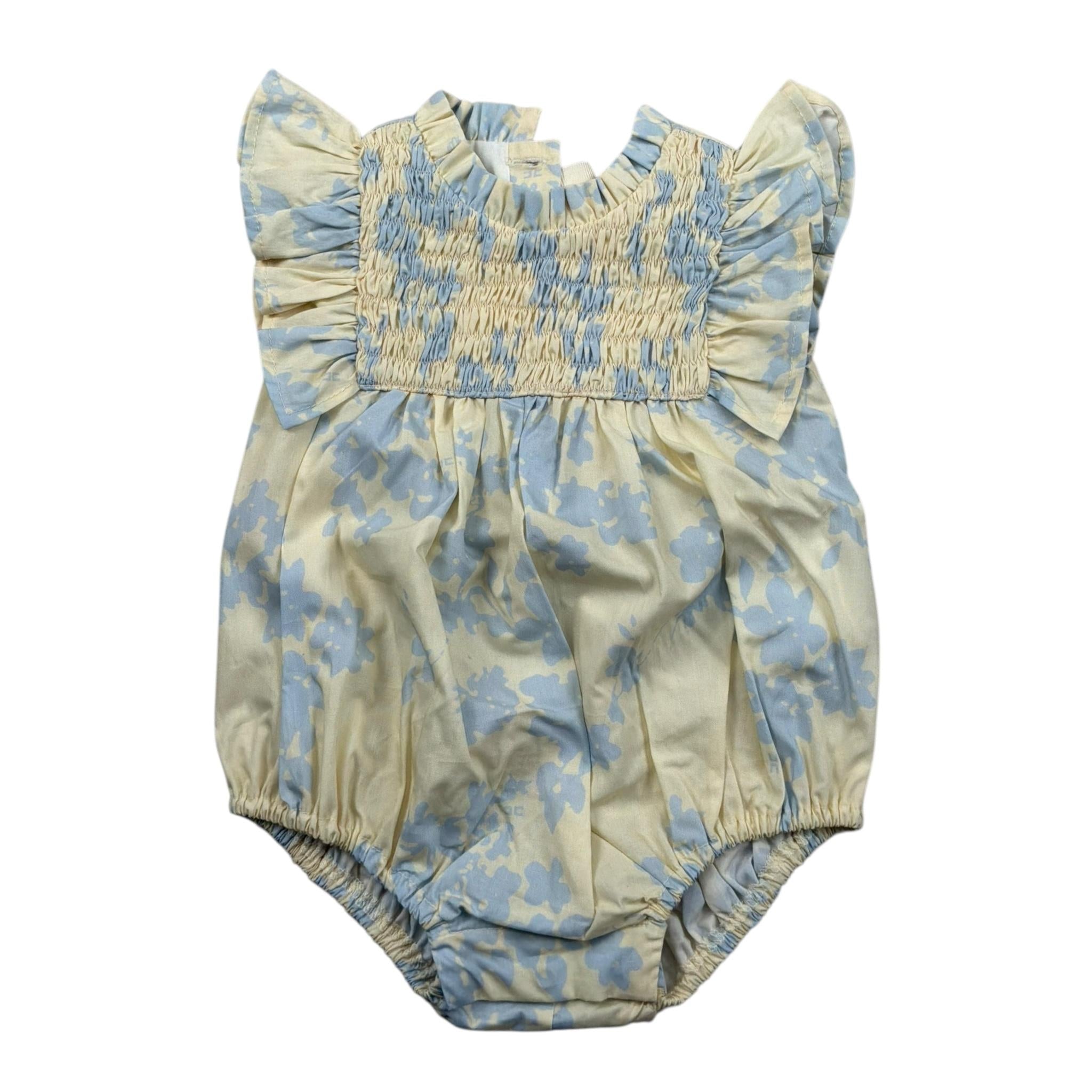 Elisabetta Franchi Pagliaccetto Tinta Unita con Fantasia per Neonata ENPG051 GIALLO ELISABETTA FRANCHI 