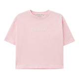 Iceberg T-Shirt Girocollo Tinta Unita con Stampa per Bambina TSICE5150JX ROSA ICEBERG 