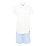 Trussardi Completo 2 Pezzi Bicolore Camicia-Bermuda Bianco/Azzurro per Bambino TBP25013CLX BIANCO/AZZURRO TRUSSARDI 