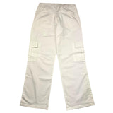 Lu Lu By Miss Grant Pantalone Tinta Unita Con Elastico In Vita Modello A Palazzo Bianco Per Bambina