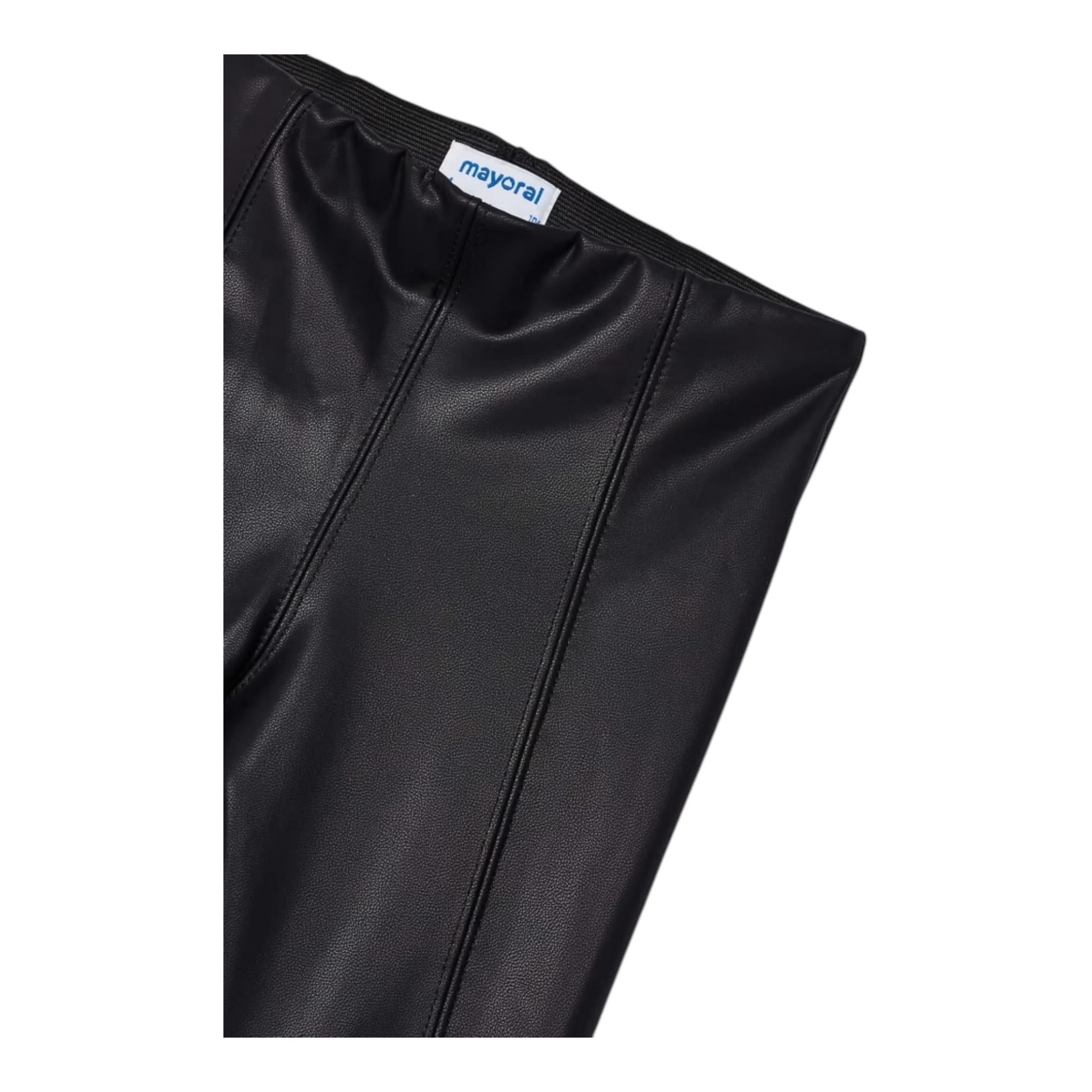 MAYORAL leggins in ecopelle tinta unita Nero per Bambina 4780 NERO MAYORAL 