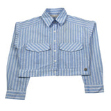 Manila Grace Camicia Manica Lunga Modell Crop per Bambino 191SMJS25 AZZURRO MANILA GRACE 