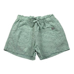 Please Short Tinta Unita Traforato per Neonata RE08240G71 VERDE ACQUA PLEASE 