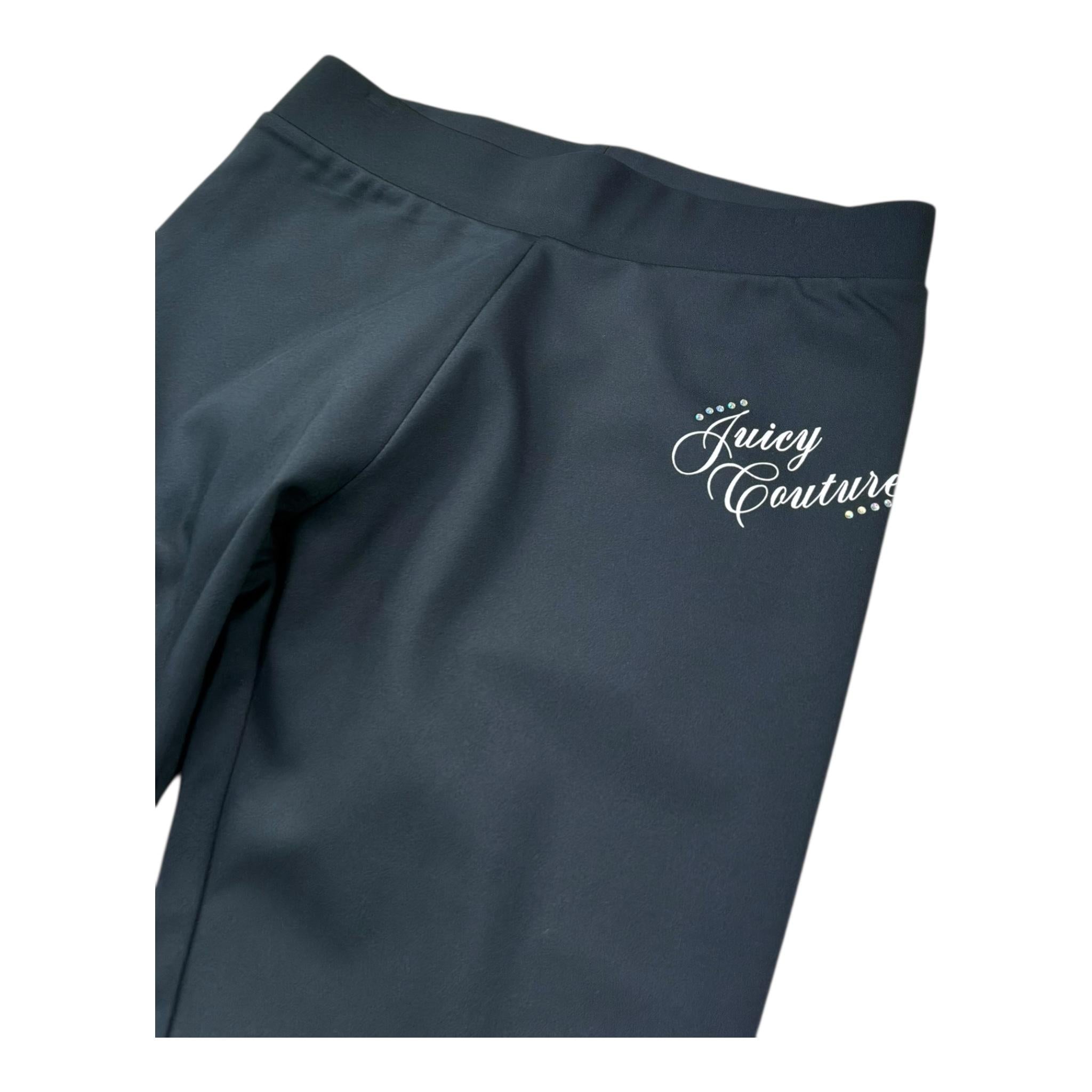 Juicy Couture Leggins Tinta Unita con Stampa per Bambina JBX6778 NERO JUICY COUTURE 