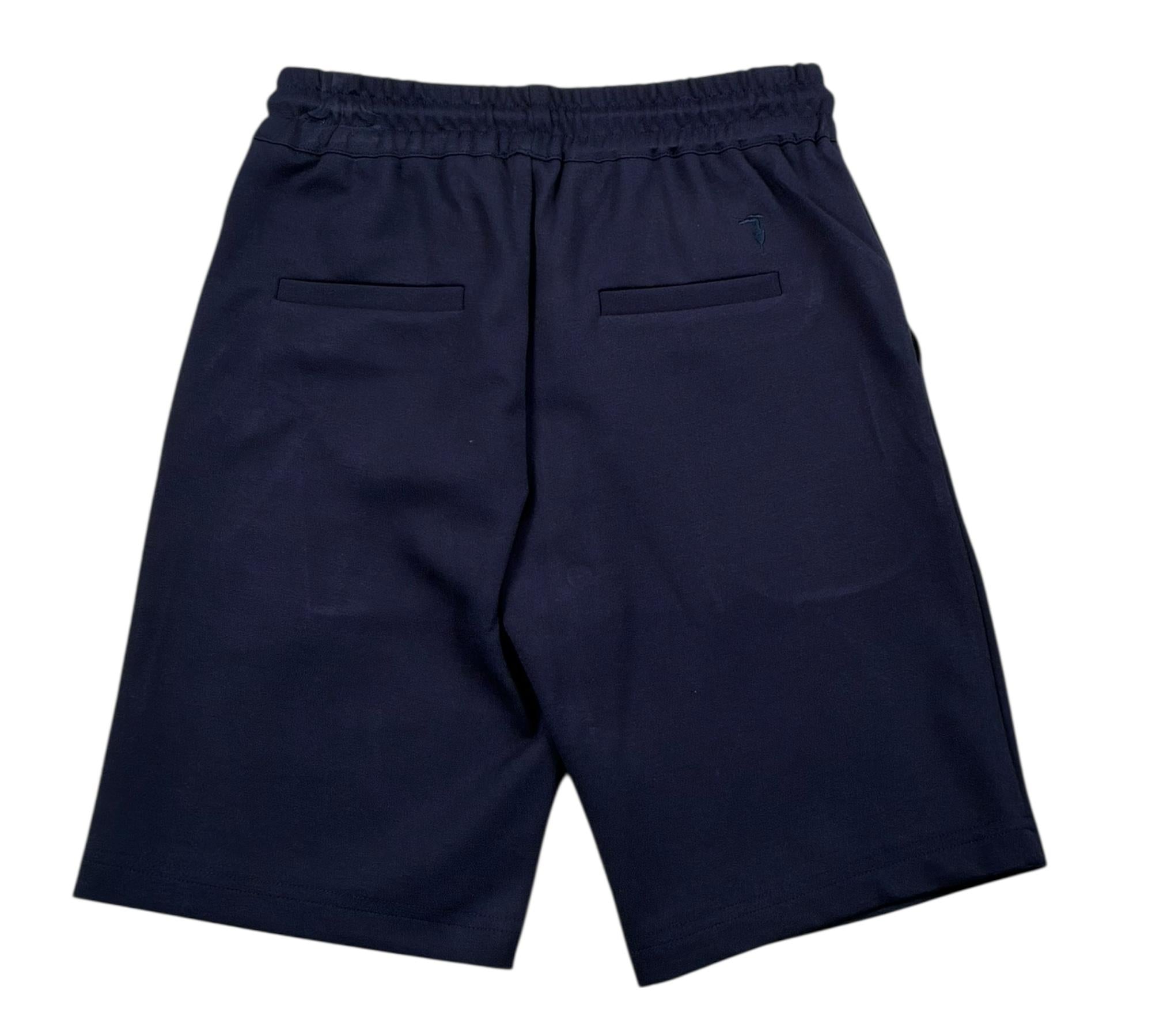 Trussardi Bermuda Tinta Unita con Elastico In Vita per Bambino TBP26083BE BLU TRUSSARDI 
