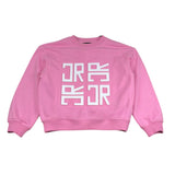 John Richmond Felpa Chiusa Girocollo Tinta Unita con Stampe per Bambina RGP26002FE ROSA JOHN RICHMOND 