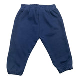 Please Pantalone Tinta Unita Con Elaatico In Vita Blu Per Neonato