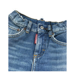 Dsquared2 Jeans Tinta Unita con Girovita Regolabile per Bambino DQ01TC BLU DSQUARED2 