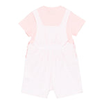 Moschino Completo 2 Pezzi T-Shirt-Salopette per Neonata MUG01L ROSA MOSCHINO 