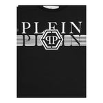 PHILIPP PLEIN felpa chiusa girocollo tinta unita con logo Nero per Bambino BJO0160 NERO PHILIPP PLEIN 