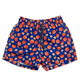 Baia30Remi Costume Tinta Unita Con Stampe Arancia Blu Per Bambino