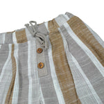 Babyvip Pantalone Tinta Unita con Elastico In Vita E Fantasia A Righe per Neonato T1297 BEIGE BABYVIP 