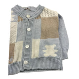 LE BEBE' cardigan tinta unita con ricami in contrasto Azzurro per Neonato LBB5054 AZZURRO LE BEBE' 