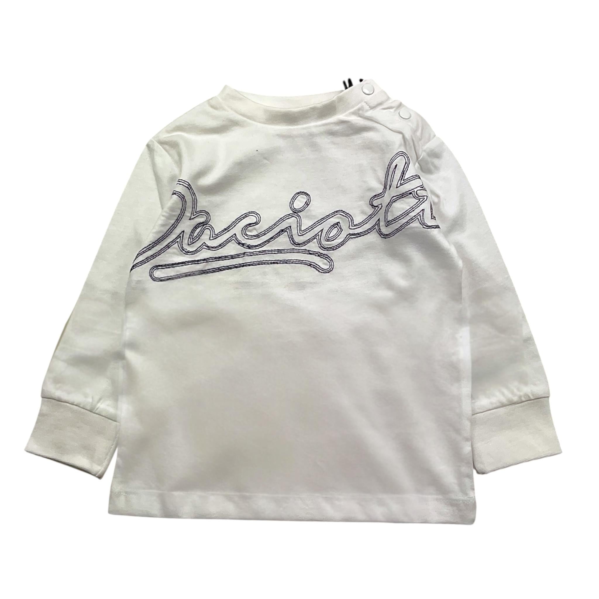 CESARE PACIOTTI shirt girocollo tinta unita con stampa Bianco per Neonato TSP5308BN BIANCO CESARE PACIOTTI 