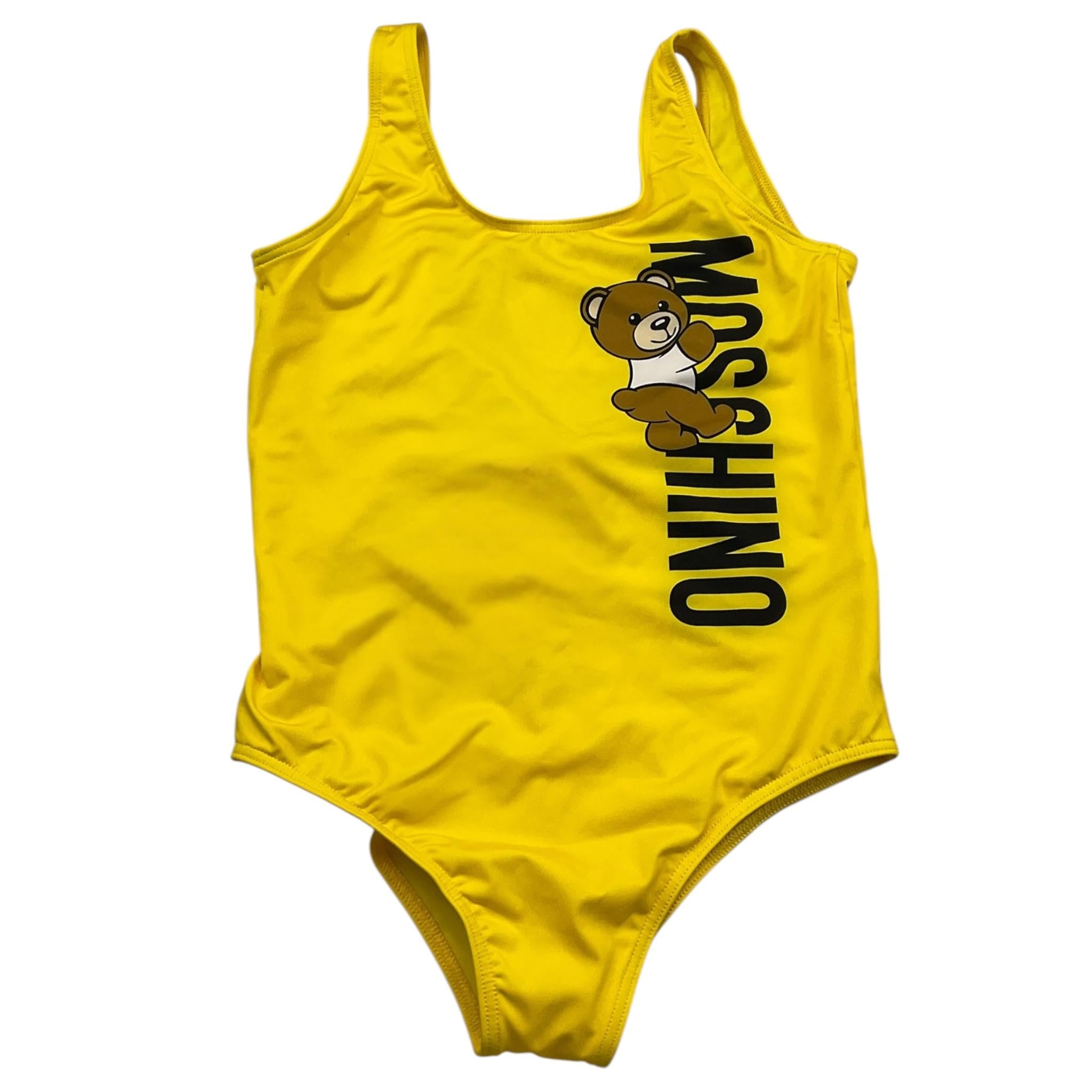 Moschino Costume Intero Tinta Unita con Orso per Bambina HKL00B GIALLO MOSCHINO 