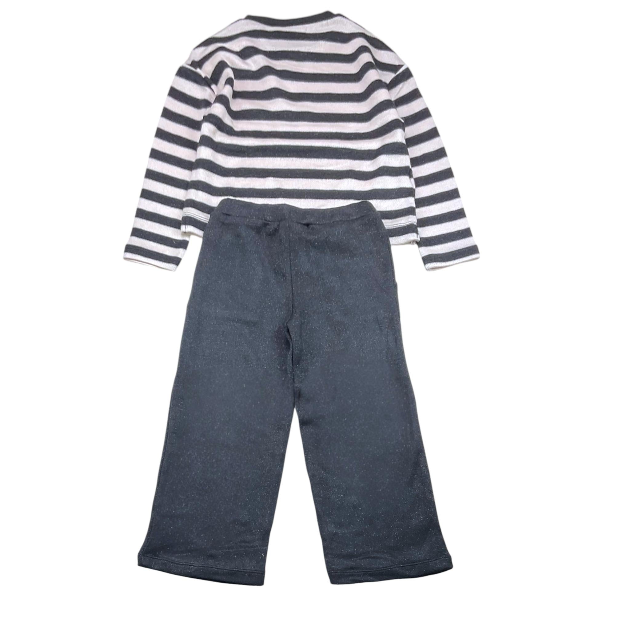 MAYORAL completo 2pz maglia-pantalone bicolore fantasia a righe Bianco/nero per Bambina 4554 BIANCO/NERO MAYORAL 