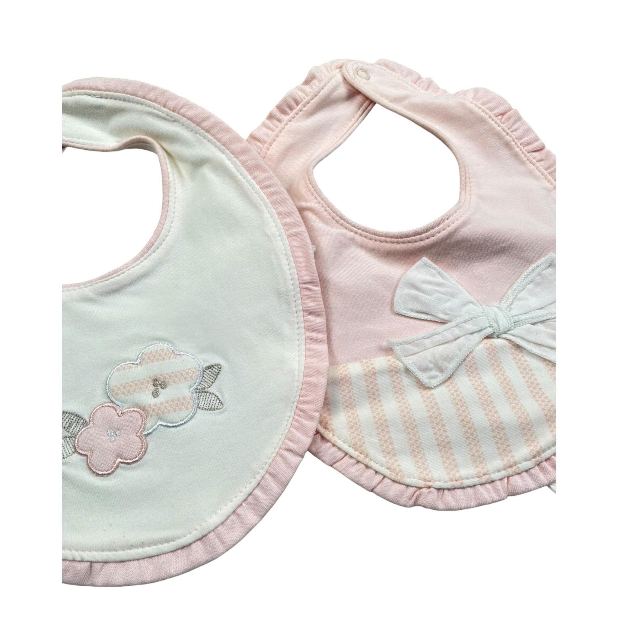 Mayoral Set 2 Pezzi Bavetta Bicolore per Neonata 9095 BIANCO/ROSA MAYORAL 