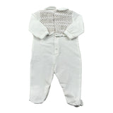 Lalalu' Tutina Tinta Unita Traforata per Neonata TJL11P BIANCO LALALU' 