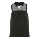 Elisabetta Franchi Abito Giromanica Tinta Unita con Brillantini per Bambina EFAB618X NERO ELISABETTA FRANCHI 
