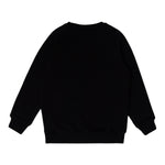 BALMAIN felpa tinta unita girocollo con profili logati Nero per Bambina BT4Q70 NERO BALMAIN 