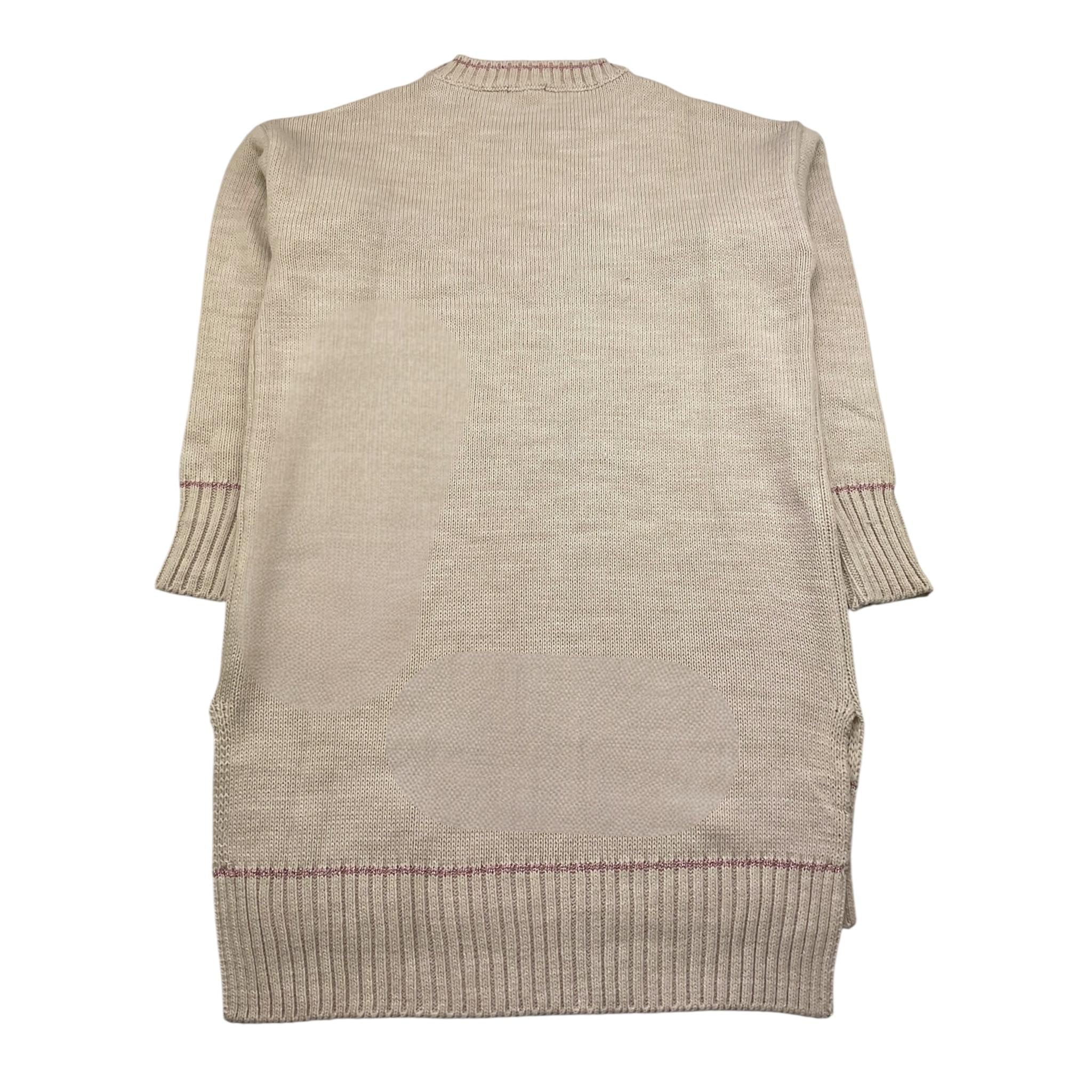 PLEASE abito manica lunga tinta unita con ricamo Beige per Bambina AB28230G66 BEIGE PLEASE 
