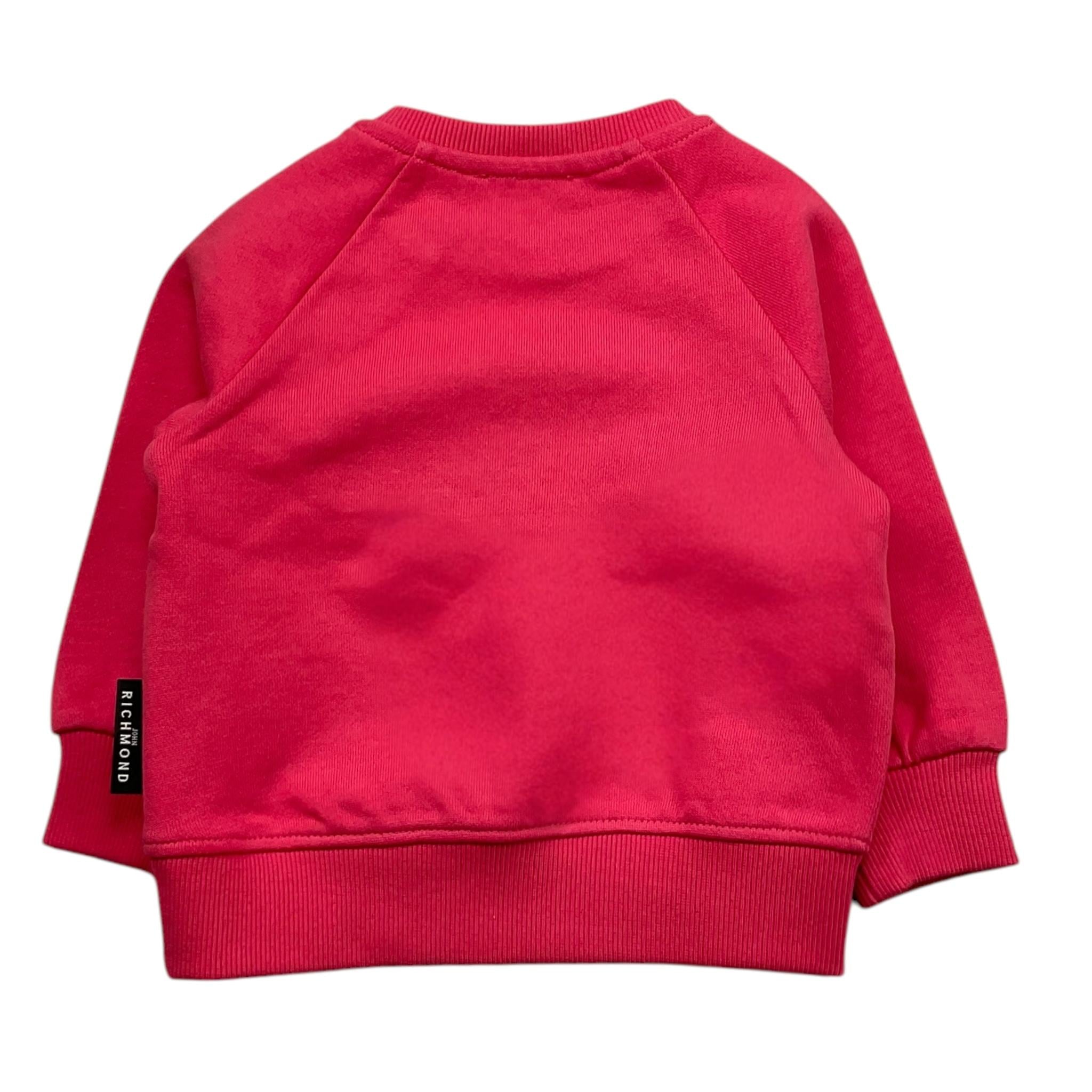 JOHN RICHMOND felpa girocollo tinta unita con brillantini Fuxia per Neonata RIA25113FE FUXIA JOHN RICHMOND 