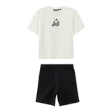Emporio Armani Completo 2 Pezzi T-Shirt-Bermuda Bicolore per Bambino 7B000068 PANNA/NERO EMPORIO ARMANI 