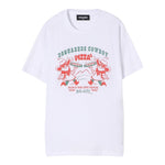 Dsquared2 T-Shirt Tinta Unita Girocollo con Stampa per Bambino DQ2975 BIANCO DSQUARED2 