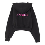 PINKO felpa tinta unita con zip e cappuccio Nero per Bambina F4PIJGZH089 NERO PINKO 