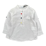 Daniele Alessandrini Camicia tinta unita con Colletto Coreano Bianco per Neonato 1295C0736 BIANCO DANIELE ALESSANDRINI 