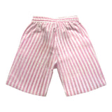 Manuel Ritz Bermuda Bicolore Con Fantasia A Righe E Elastico In Vita Bianco/Rosa Per Neonato