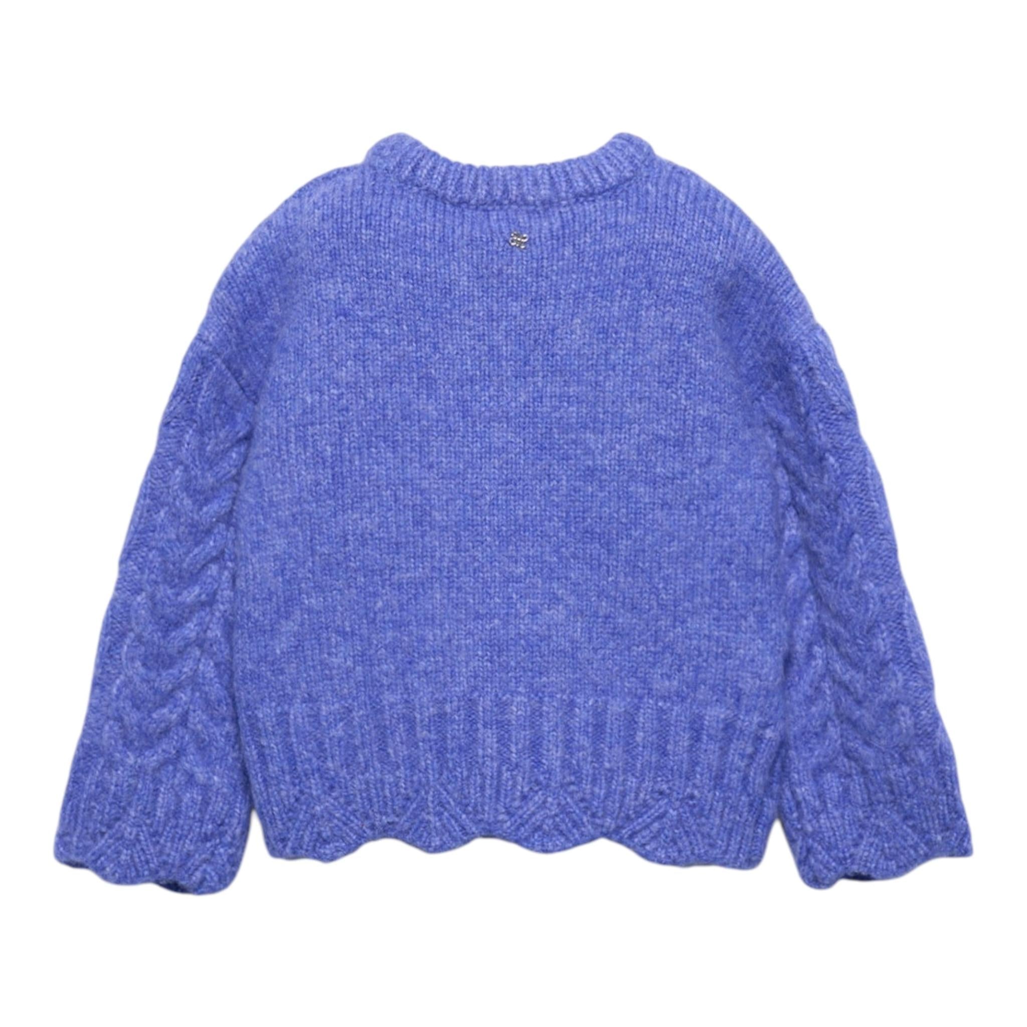 ABEL & LULA maglia girocollo tinta unita Celeste per Bambina 5827 CELESTE ABEL & LULA 