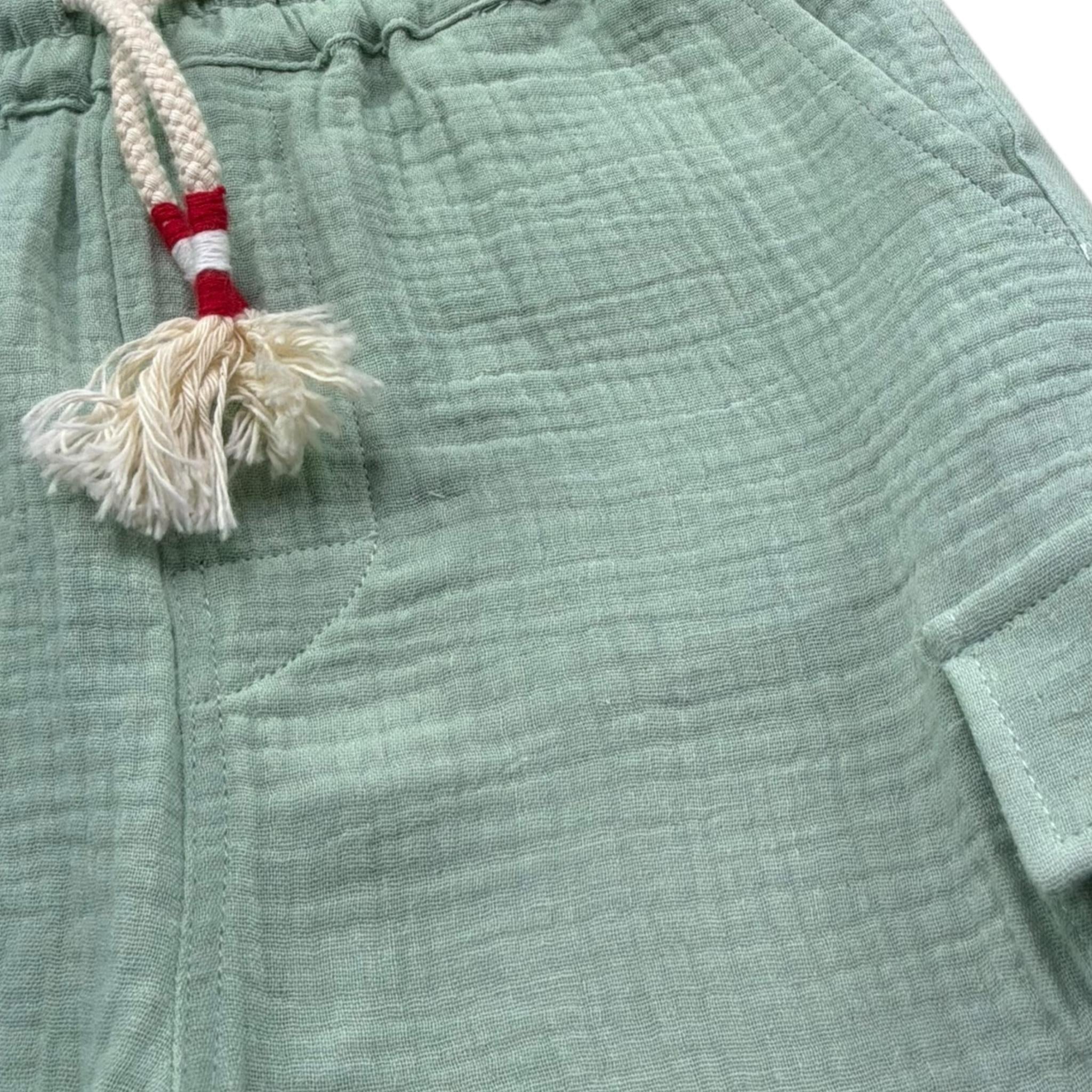 Saint Barth Bermuda Tinta Unita con Elastico In Vita per Bambino 00861L VERDE ACQUA SAINT BARTH 