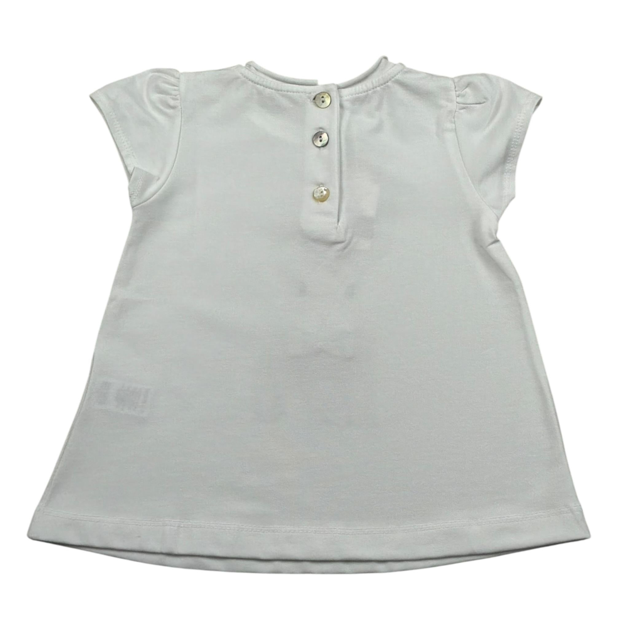 Per Te T-Shirt Girocollo Tinta Unita per Neonata 34311 BIANCO PER TE 