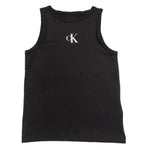 Calvin Klein Canotta Tinta Unita con Logo per Bambina IG0IG02435 NERO CALVIN KLEIN 