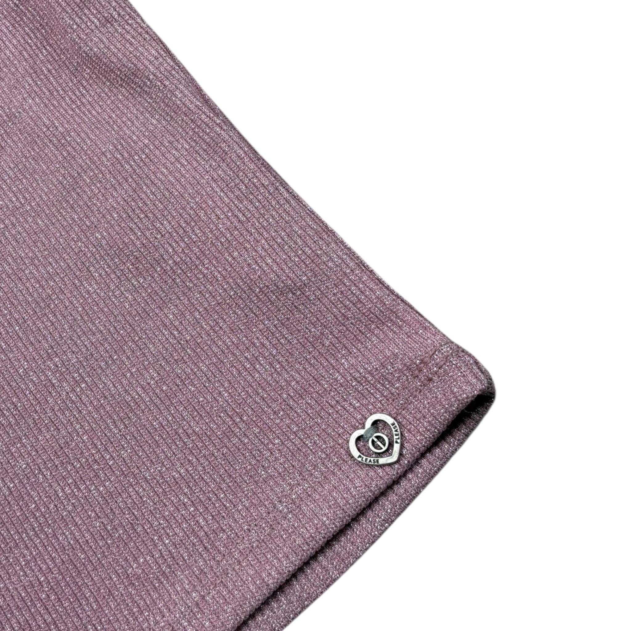 Please Canotta Tinta Unita Giromanica per Bambina MO04072G73 ROSA PLEASE 