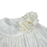 Illiana Abito Tinta Unita Giromanica per Neonata 503F BIANCO ILLIANA 