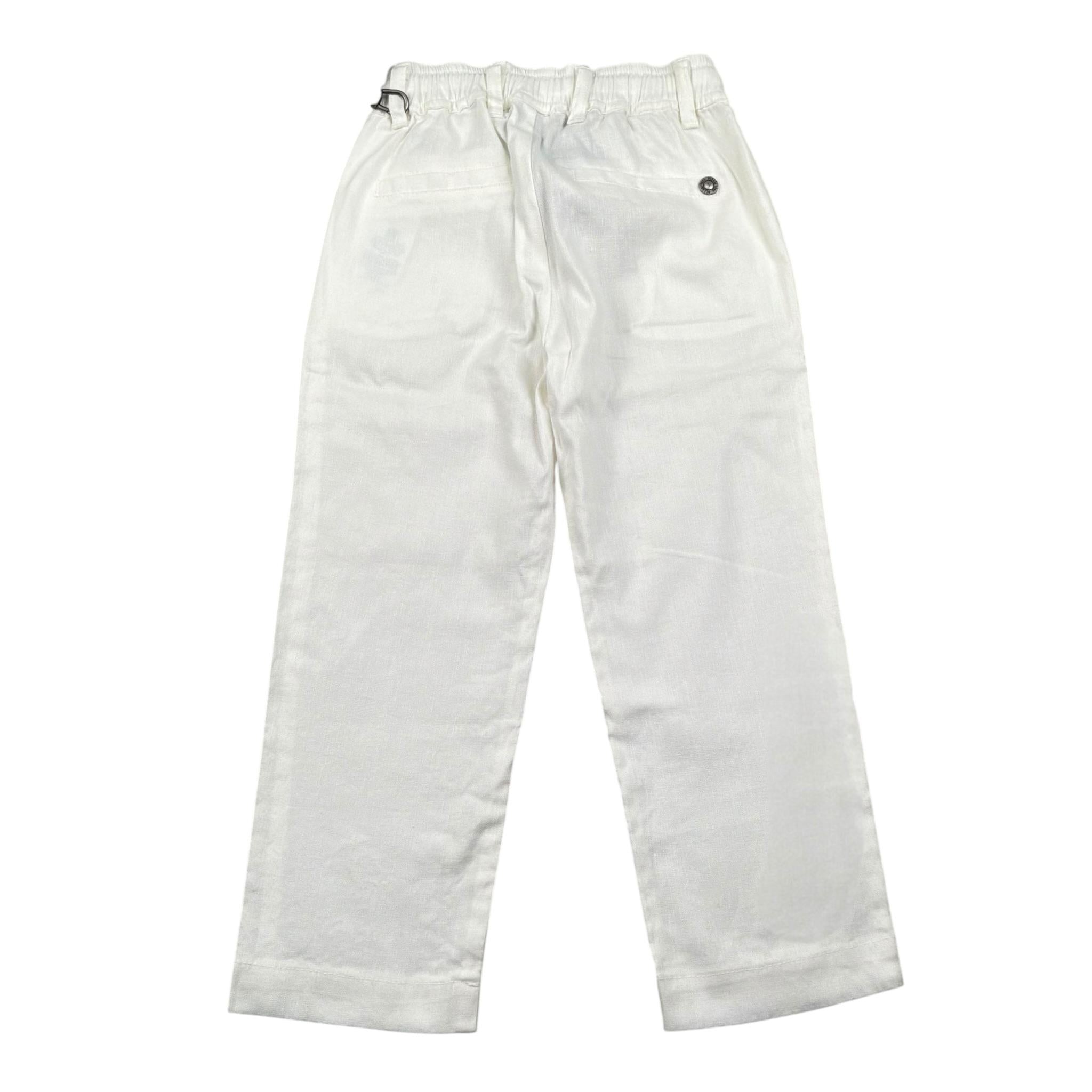Please Pantalone Tinta Unita con Elastico In Vita per Bambino PE75300B73 BIANCO PLEASE 