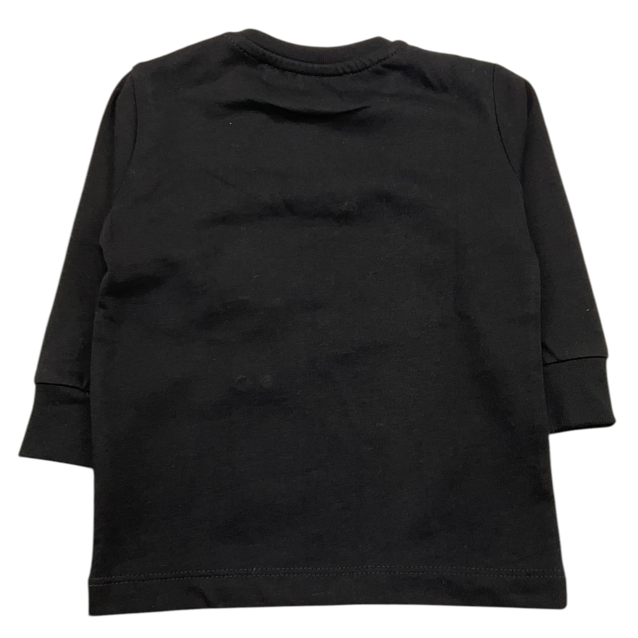 CESARE PACIOTTI shirt girocollo tinta unita con stampa Nero per Neonato TSP5352B NERO CESARE PACIOTTI 