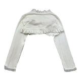 Monnalisa Coprispalle Tinta Unita con Balzed per Bambina 715802 PANNA MONNALISA 