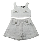 Fun & Fun Completo 2 Pezzi Top-Short per Bambina FNCBTP01031X GRIGIO FUN & FUN 
