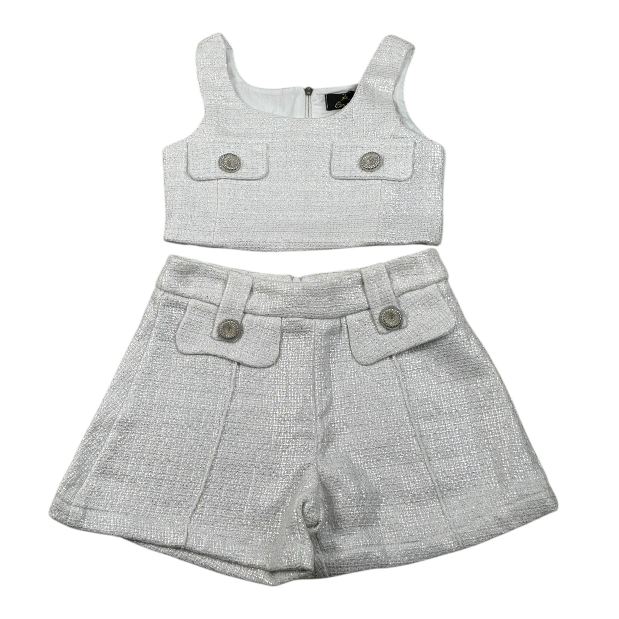 Fun & Fun Completo 2 Pezzi Top-Short per Bambina FNCBTP01031X GRIGIO FUN & FUN 