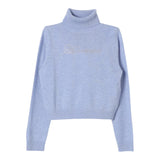 MISS BLUMARINE maglia collo alto tinta unita con brillantini Azzurro per Bambina IF4135 AZZURRO MISS BLUMARINE 