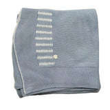 Paz Rodriguez Coperta Tinta Unita con Ricami per Neonato 03142246 AZZURRO PAZ RODRIGUEZ 