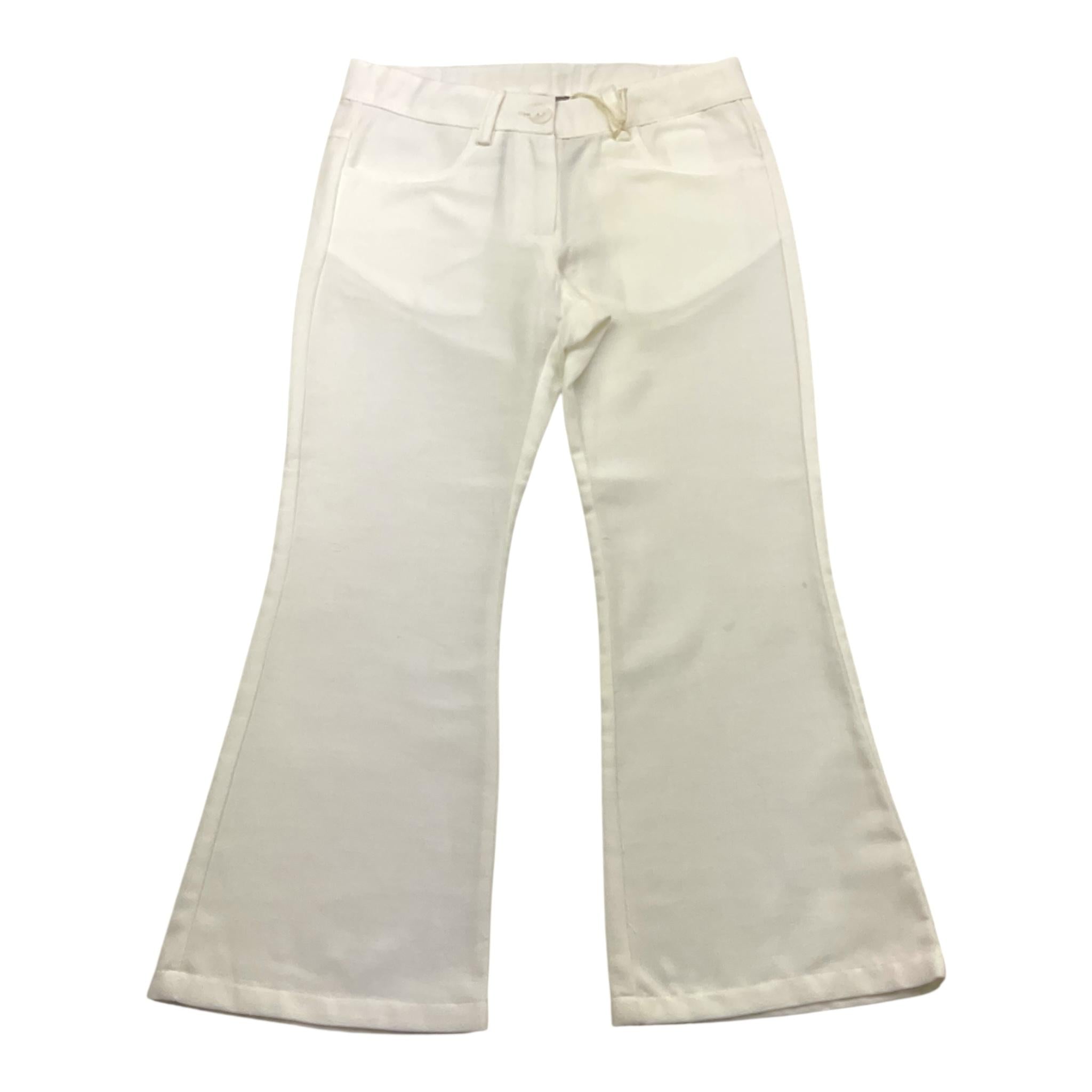Little Bear Pantalone Tinta Unita Modello A Zampa per Neonata 8214N PANNA LITTLE BEAR 