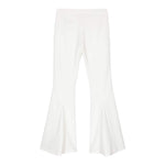 Miss Blumarine Pantalone Tinta Unita Modello Zampa per Bambina IA4020 PANNA MISS BLUMARINE 