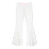 Miss Blumarine Pantalone Tinta Unita Modello Zampa per Bambina IA4020 PANNA MISS BLUMARINE 